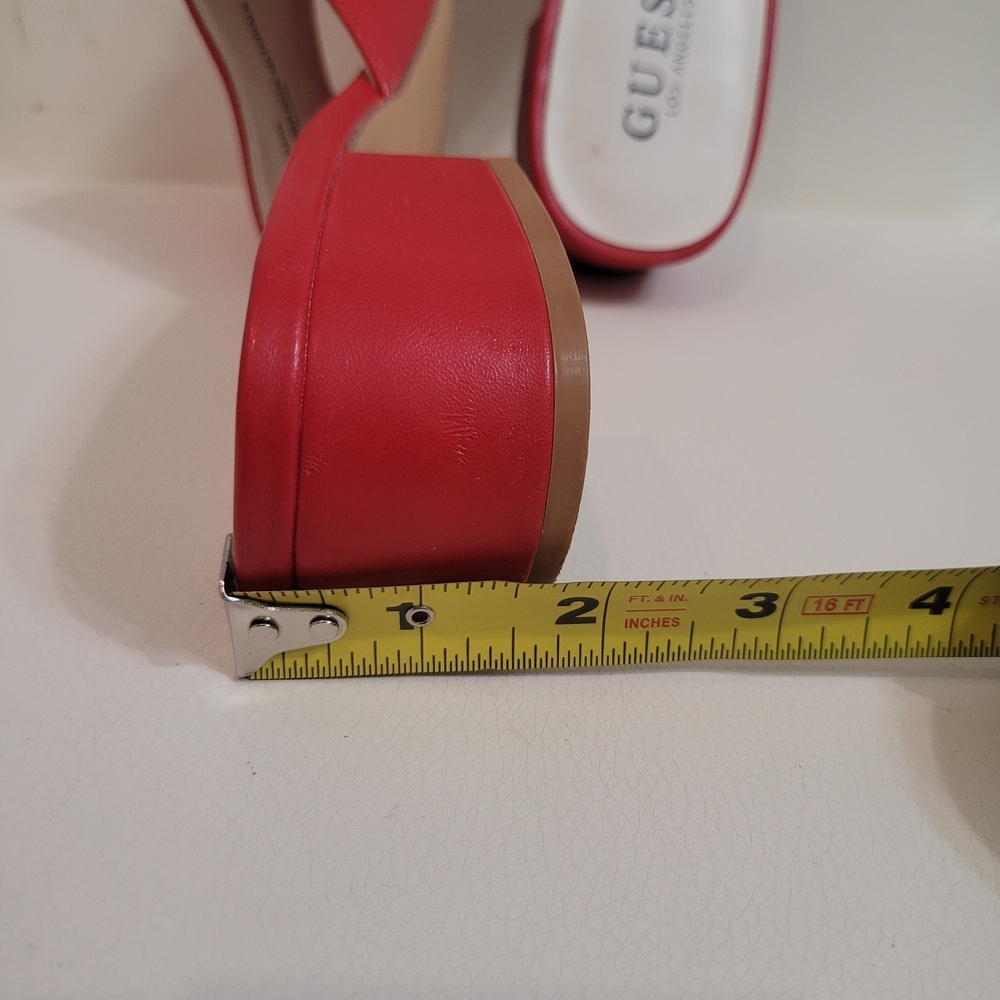 Guess Women's Red Slide Sandals Size 7/38 - Picture 8 of 10